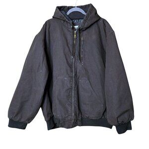 Black Canyon Mens 3XL Brown Duck Canvas Hooded Jacket Streetwear Outdoors
